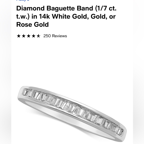 White gold stackable diamond ring/ wedding band - Picture 2 of 7